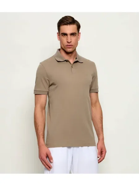 Tricou polo Boss Green verde