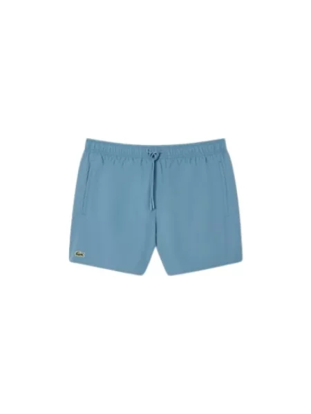 Kąpielówki Lacoste z logo niebieskie