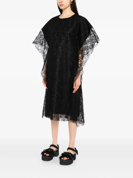 Rochie midi Comme Des Garçons din dantelă negru