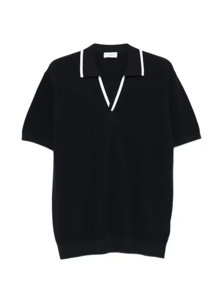 Tricou Paolo Pecora cu decolteu în V albastru