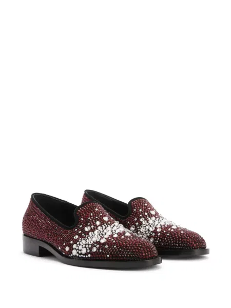 Pantofi loafer Giuseppe Zanotti de cristal roșu