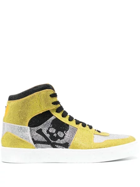 Sneakerși Philipp Plein de cristal galben