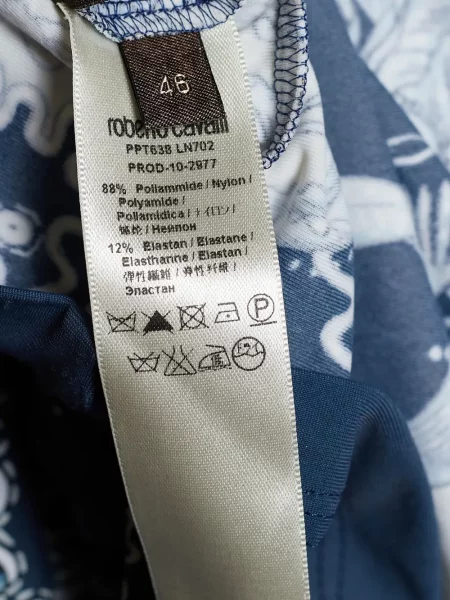 Bluză Roberto Cavalli cu imagine albastru