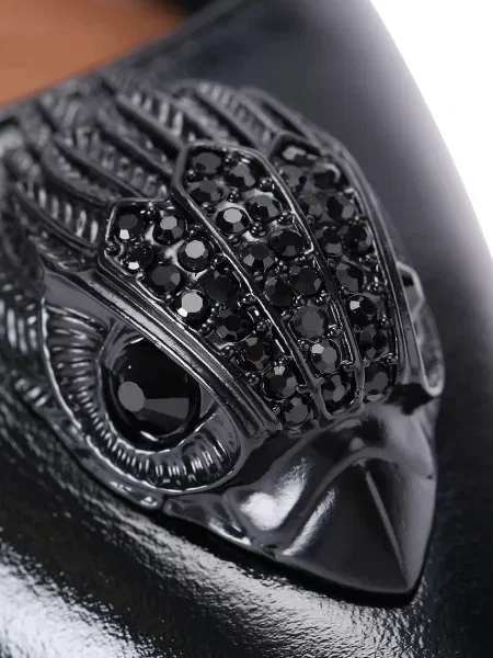 Bőr tűsarkú félcipő Kurt Geiger London fekete
