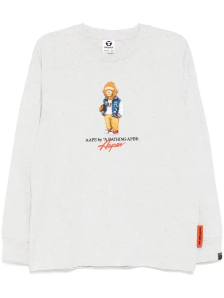 Tricou Aape By A Bathing Ape cu imagine gri