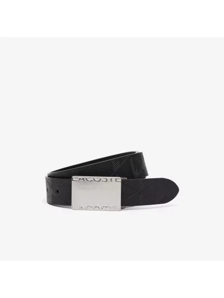 Lacoste ремінь шкіряний чорний