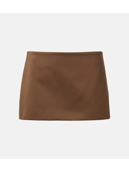Fustă The Frankie Shop din satin maro