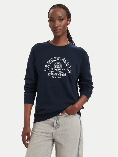 Tommy Jeans Суитшърт Heritage Logo Тъмносин