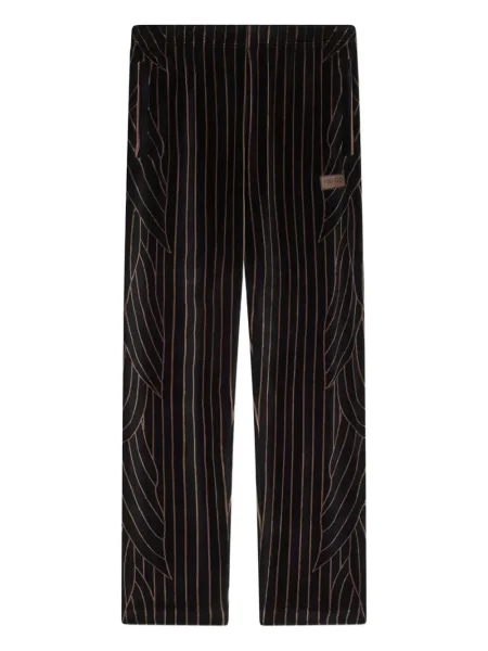 Pantaloni Kenzo de catifea cu dungi negru
