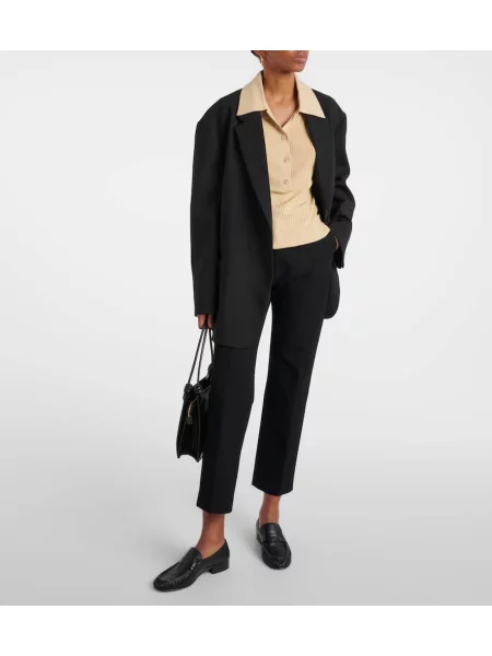 Pantaloni Joseph cu talie înaltă negru