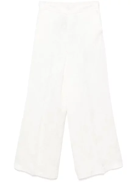Pantaloni Twinset din jacard alb