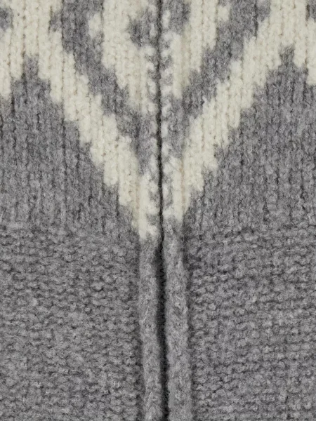 Cardigan Kangra cu imprimeu geometric gri