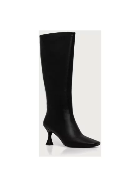 Botki Jeffrey Campbell skórzane w kratę czarne