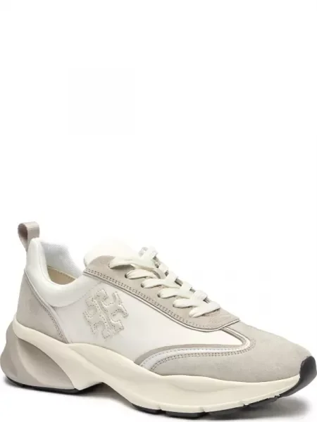 TORY BURCH De piele sneakers GOOD LUCK TRAINER bej