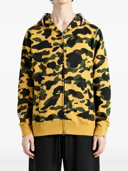Hoodie A Bathing Ape® με σχέδιο παραλλαγής κίτρινο