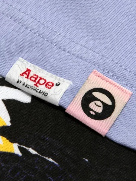 Tricou Aape By A Bathing Ape cu aplicații violet