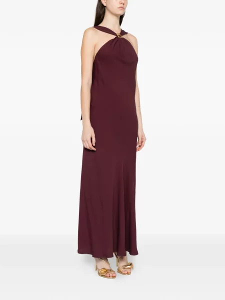 Rochie Forte_forte cu gât halter de costum violet