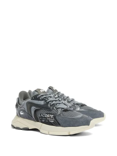 Sneakerși Lacoste cu șireturi din dantelă gri