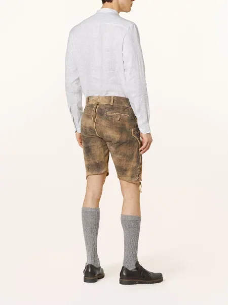 Arido Krojová Košile Comfort Fit Ze Lnu Se Stojáčkem khaki bílá
