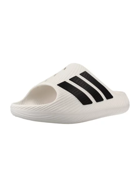 Semišové šľapky Adidas biela