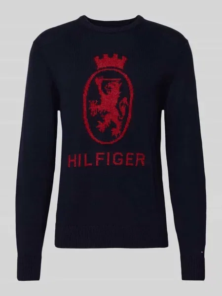 Sweter z dzianiny o kroju regular fit z czystej bawełny