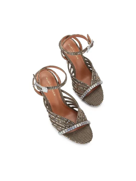 Kurt Geiger Sandały Na Z Kamieniami Ozdobnymi beige brązowe