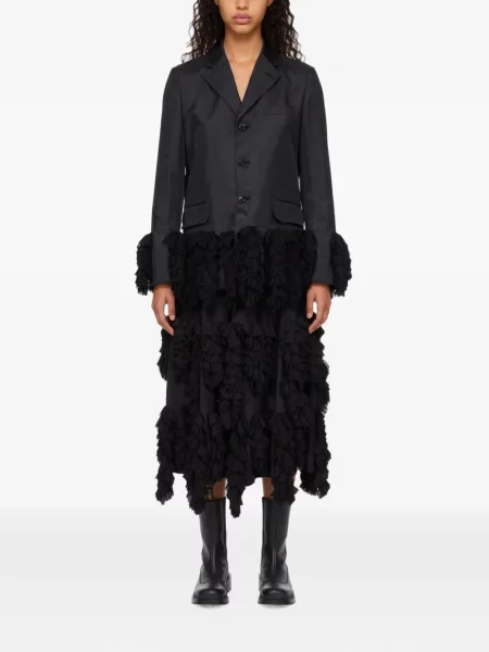 Geacă Comme Des Garçons cu volane negru