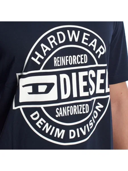 DIESEL Tričko T-JUST námornícka modrá