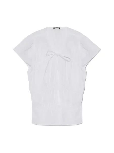 Bluzka Rag & Bone z dekoltem w serek biała