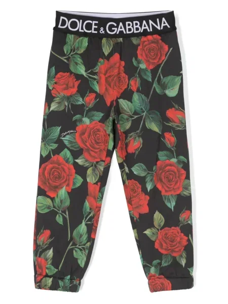 Dětské kalhoty Dolce & Gabbana černé