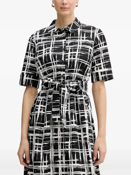 Rochie Dkny în carouri de costum negru