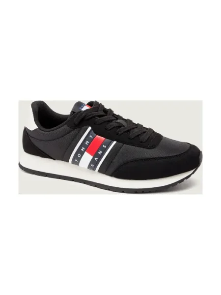 Sneakerși Tommy Jeans din piele negru