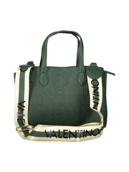 Lniana wielobarwność torebka crossbody Valentino By Mario Valentino zielona