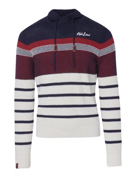 KOROSHI Pulover bleumarin / roşu închis alb