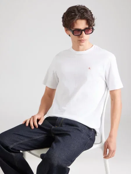 Calvin Klein Jeans Tricou verde alb