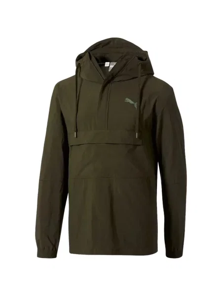 Половин цип ветровка Puma зелено
