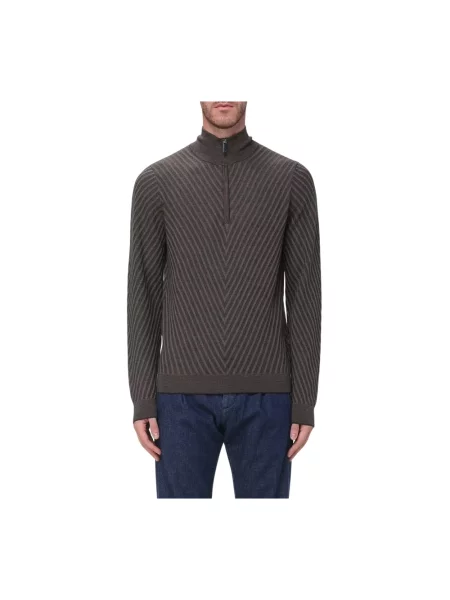 Sweter Emporio Armani brązowy