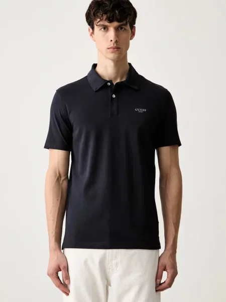 Tricou polo Guess Jeans albastru