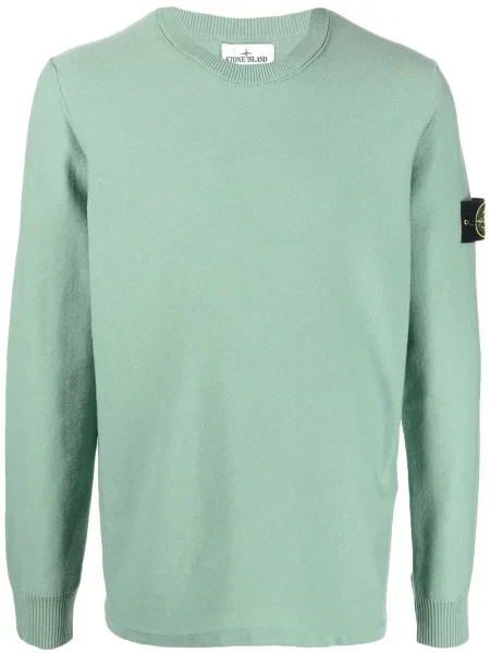 Pulover Stone Island cu strasuri verde