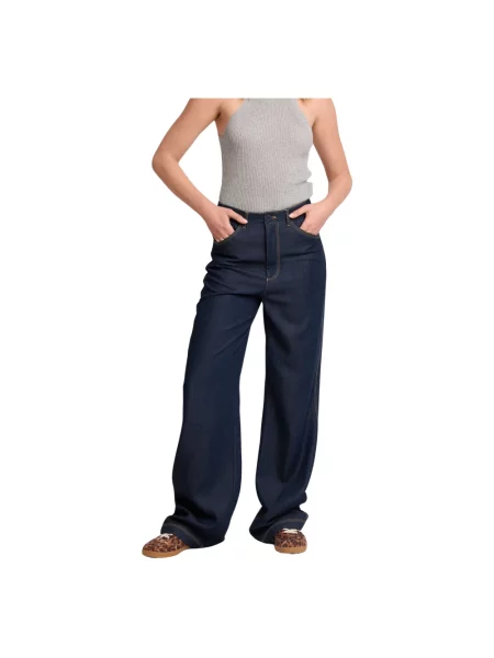 Szerokie jeansy Kocca niebieskie