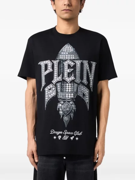 Tricou Philipp Plein cu imagine negru