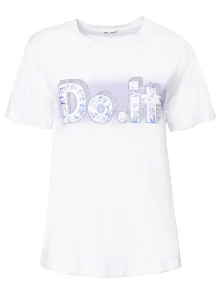 Influencer Tričko Do-It světle fialová / stříbrná bílá