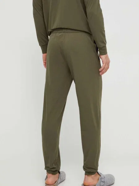 BOSS pantaloni de lounge neted verde