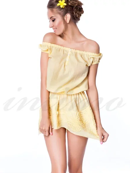 Пляжная туника жовта