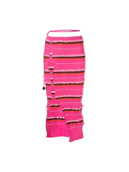 Spódnica midi Jacquemus do kolan różowa