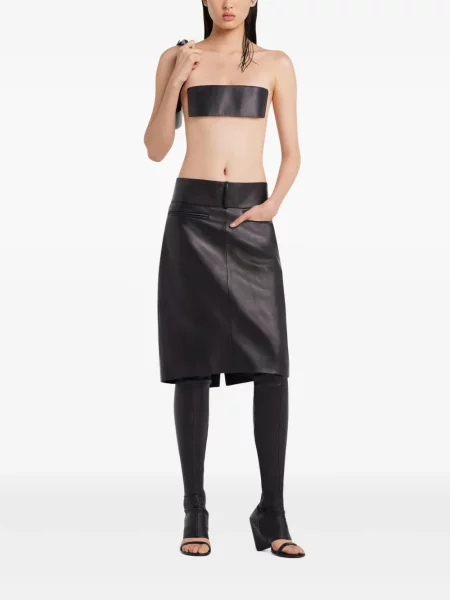 Fustă midi Courreges negru