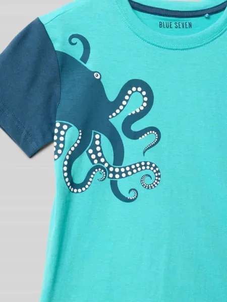 T-shirt z nadrukowanym motywem Blue Seven