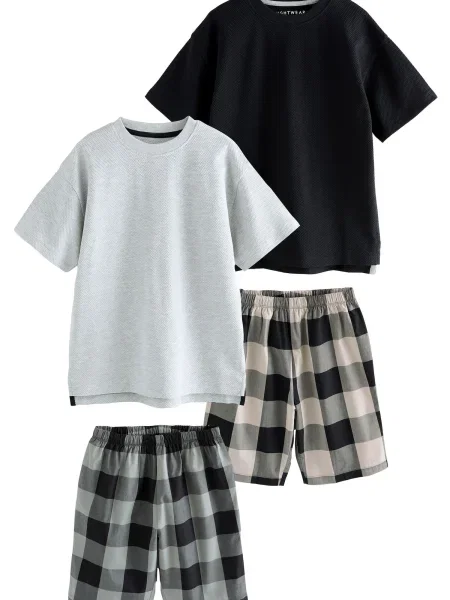 Next Pijamale bej închis / gri negru