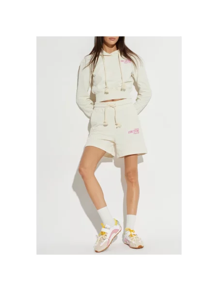 Bluza z kapturem Versace Jeans Couture beżowa