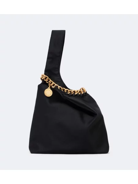 Geantă shopper Stella Mccartney din satin negru
